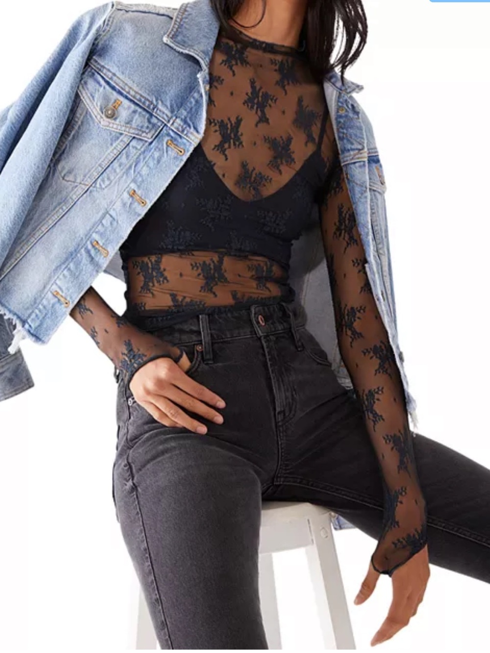 Free People Lady Lux Lace Top